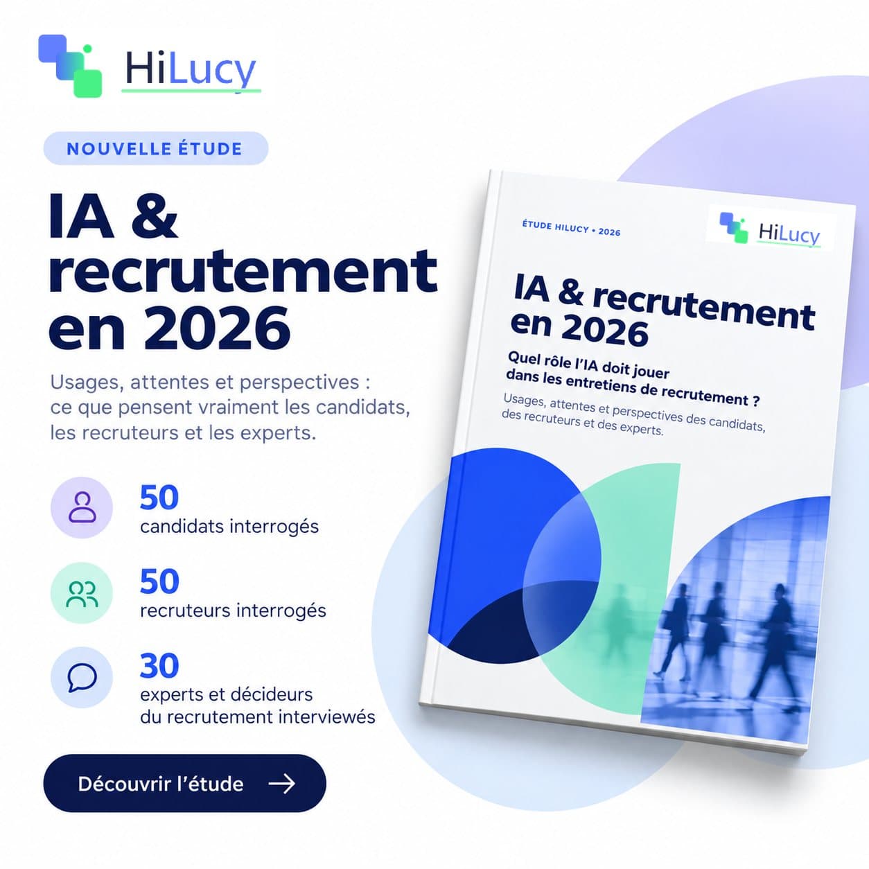 Couverture de l'étude HiLucy « IA & recrutement en 2026 »